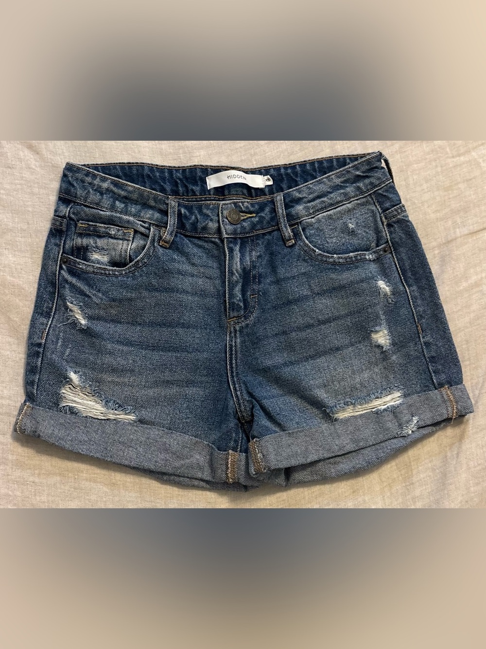 HIDDEN Jeans Medium Wash Distressed Denim Jeans XS
